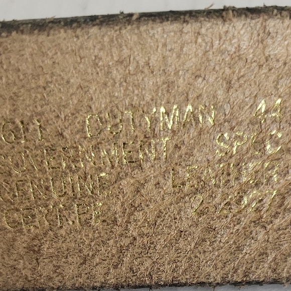 Dutyman Brown Distressed Leather Belt Size 44 - Picture 5 of 6